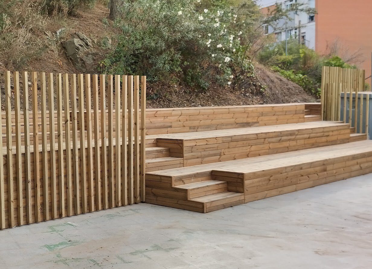 Grada de madera a medida